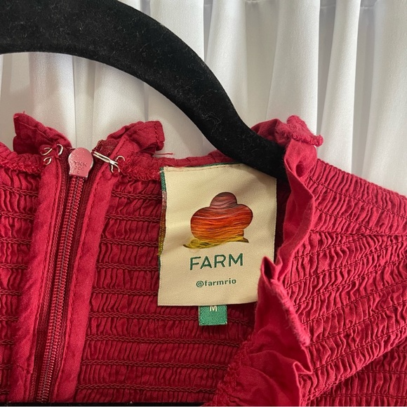 FARM RIO Farm Rio Burgundy 3d Hearts Blouse - Picture 4 of 7